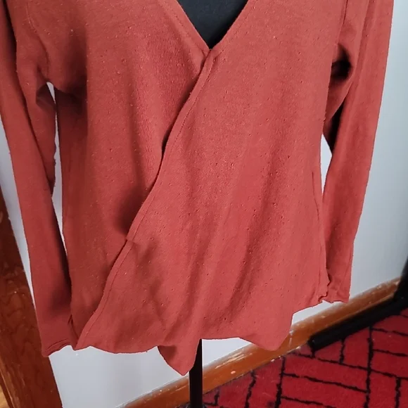Urban Outfitters Deep Terra Cotta  Wrap Blouse - Picture 3 of 10